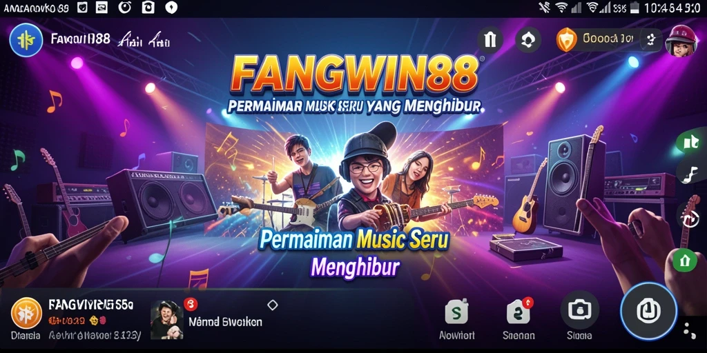 Tampilan gameplay <strong>FANGWIN88</strong> yang interaktif dan menarik saat bermain musik.