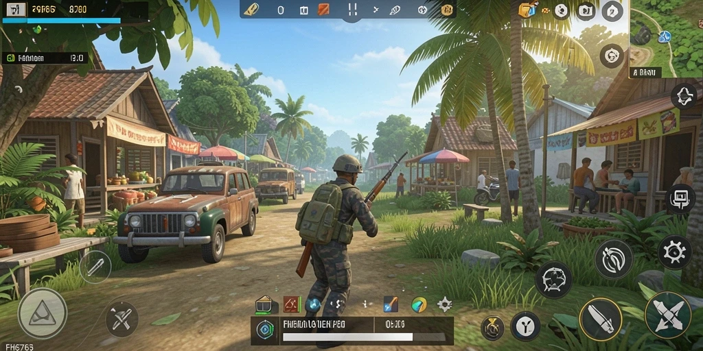 Screenshot utama FH6767 menampilkan gameplay kehidupan yang mendetail.