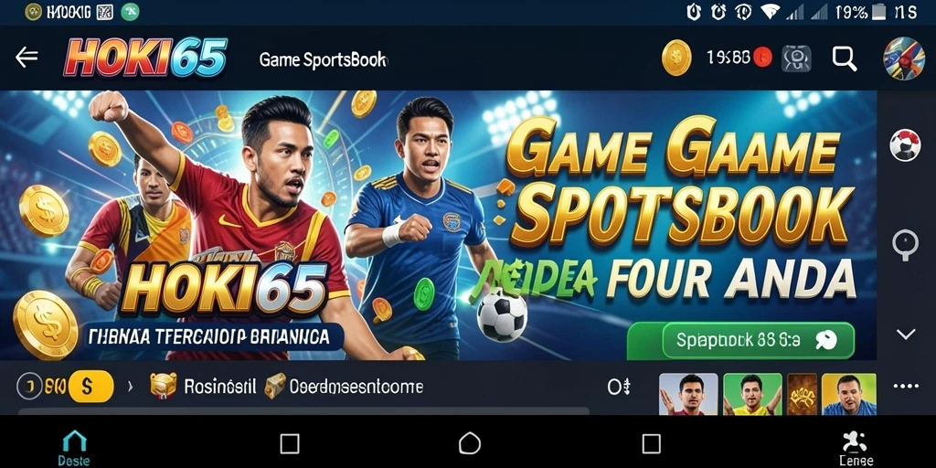 Screenshot HOKI65 menampilkan antarmuka taruhan olahraga yang menarik.