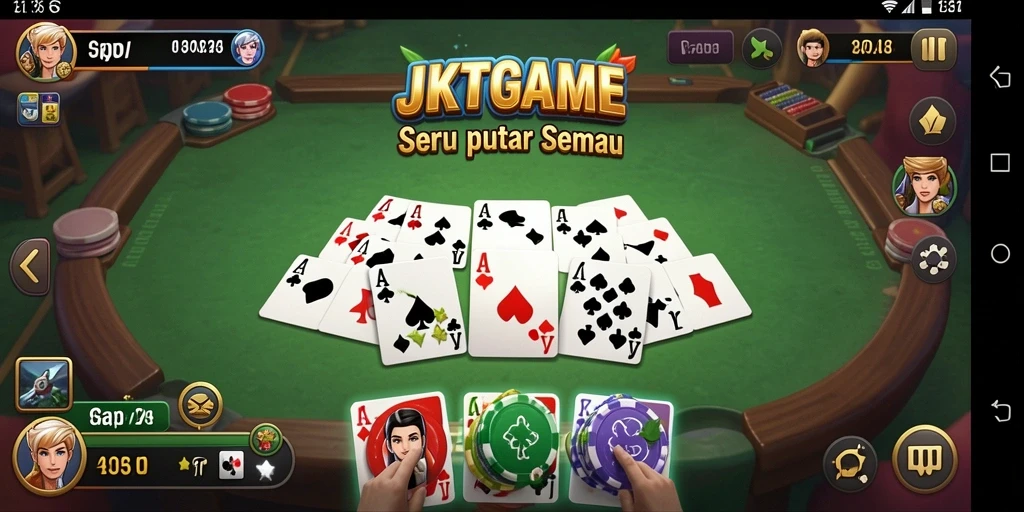 Tampilan menarik saat bermain Gaple di JKTGAME.