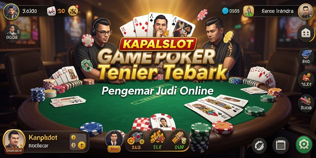 Screenshot gameplay KAPALSLOT menampilkan momen seru poker online.