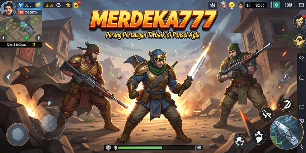 Tampilan gameplay seru dalam pertarungan MERDEKA777.