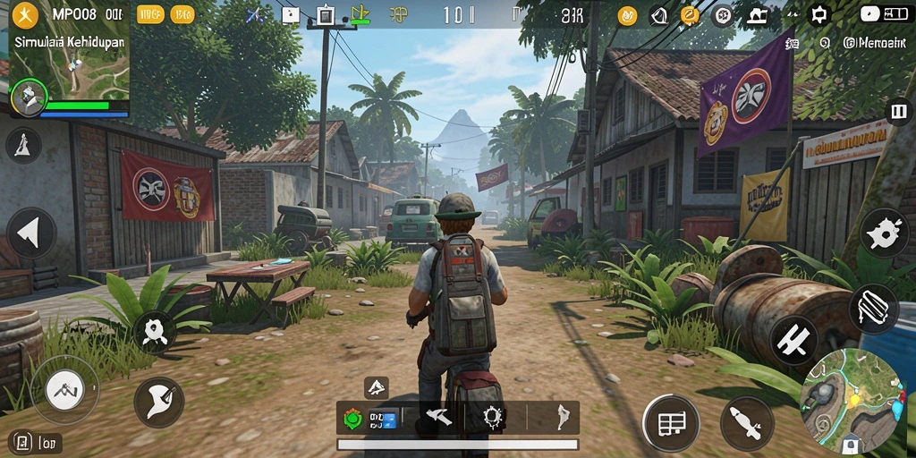 Tampilan gameplay MPO08 dengan interaksi karakter yang menarik.
