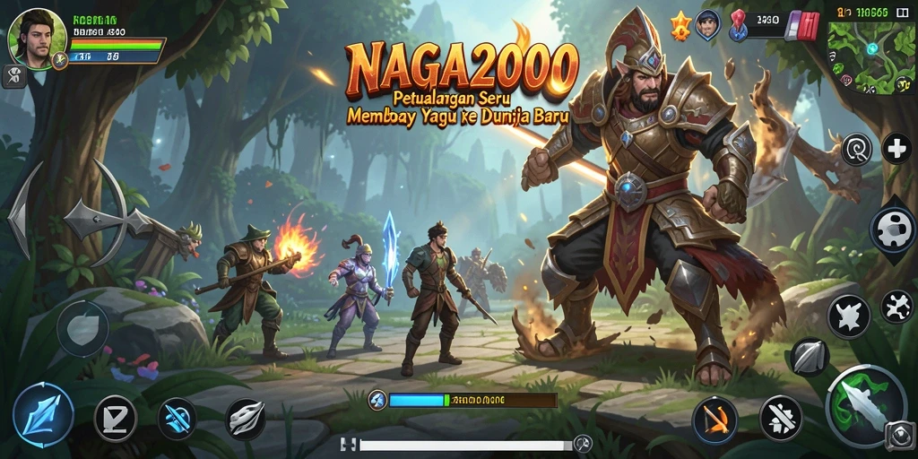 Tampilan gameplay seru dari NAGA2000 saat menjelajahi dunia baru.