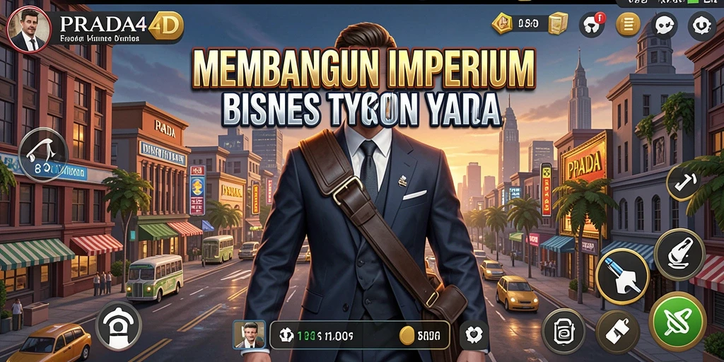 Tampilan gameplay seru dan strategi bisnis dalam PRADA4D.