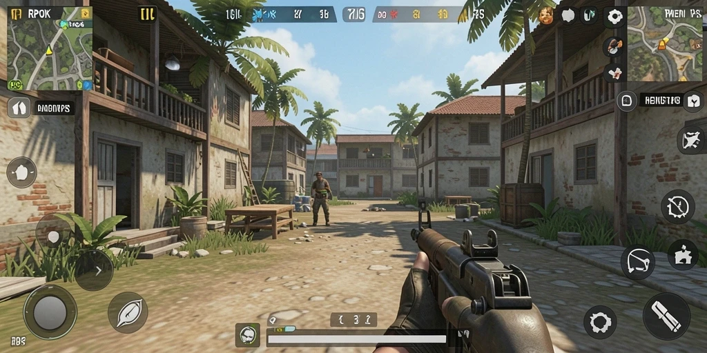 Tangkapan layar RPOK menunjukkan aksi tempur mendebarkan dalam game TPS.