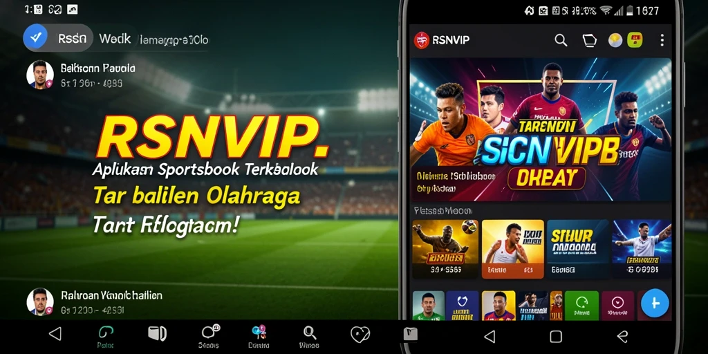 Screenshot utama RSNVIP menunjukkan interface intuitif untuk taruhan olahraga.
