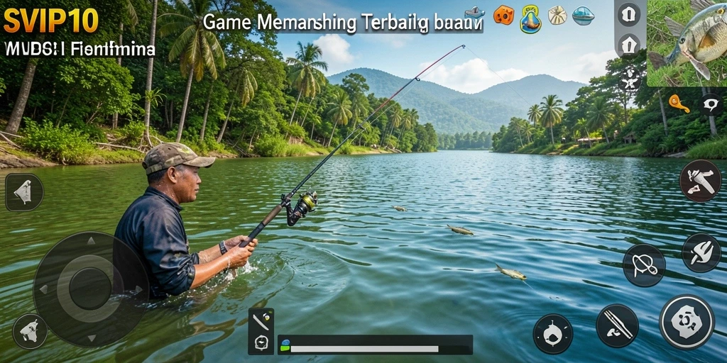 Tangkapan ikan besar dan grafis memukau dalam gameplay SVIP10.