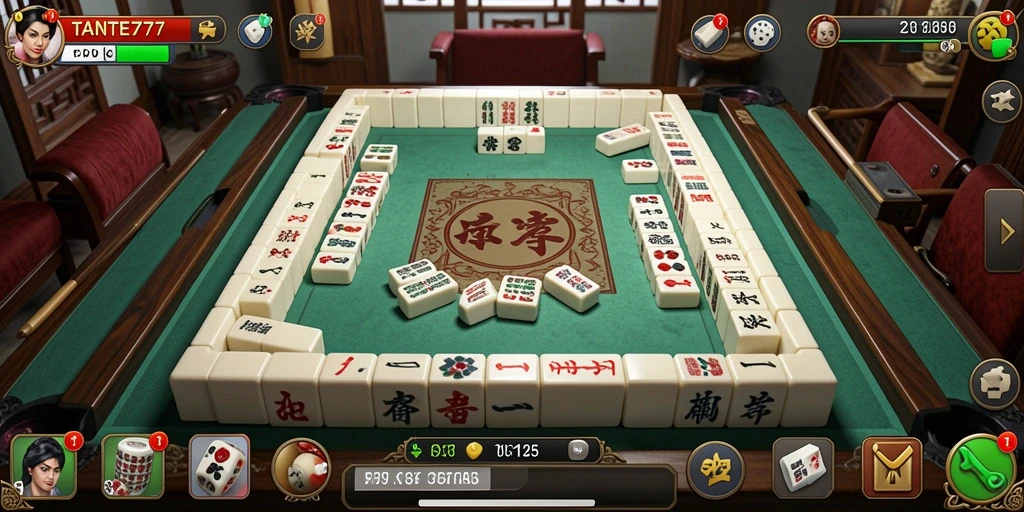 Tangkapan layar menunjukkan gameplay Mahjong yang mendebarkan.